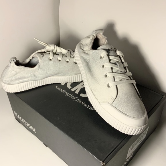 BLACKSTONE RL78 Leather White Metallic Low Sneaker - Picture 16 of 16